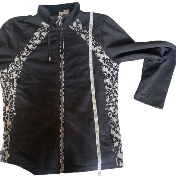 Chico’s Zenergy Knit Collection Animal Trim Set Charcoal Size 0 - Picture 9 of 10